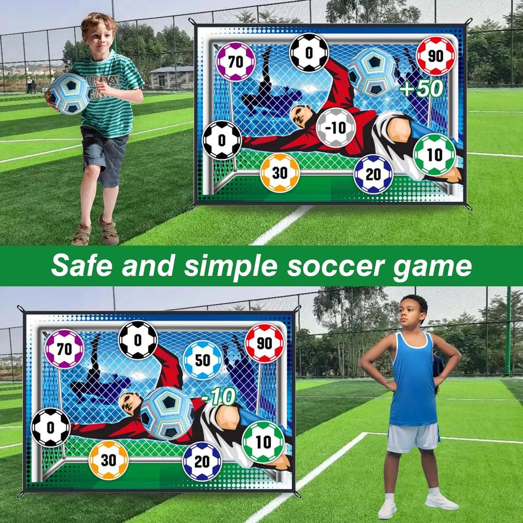 Non-Toxic Indoor Outdoor Portable Football Practice Training Mat Toy Football Shooting Cloth Target Game Mat Toys Set Party Game Kid Gifts