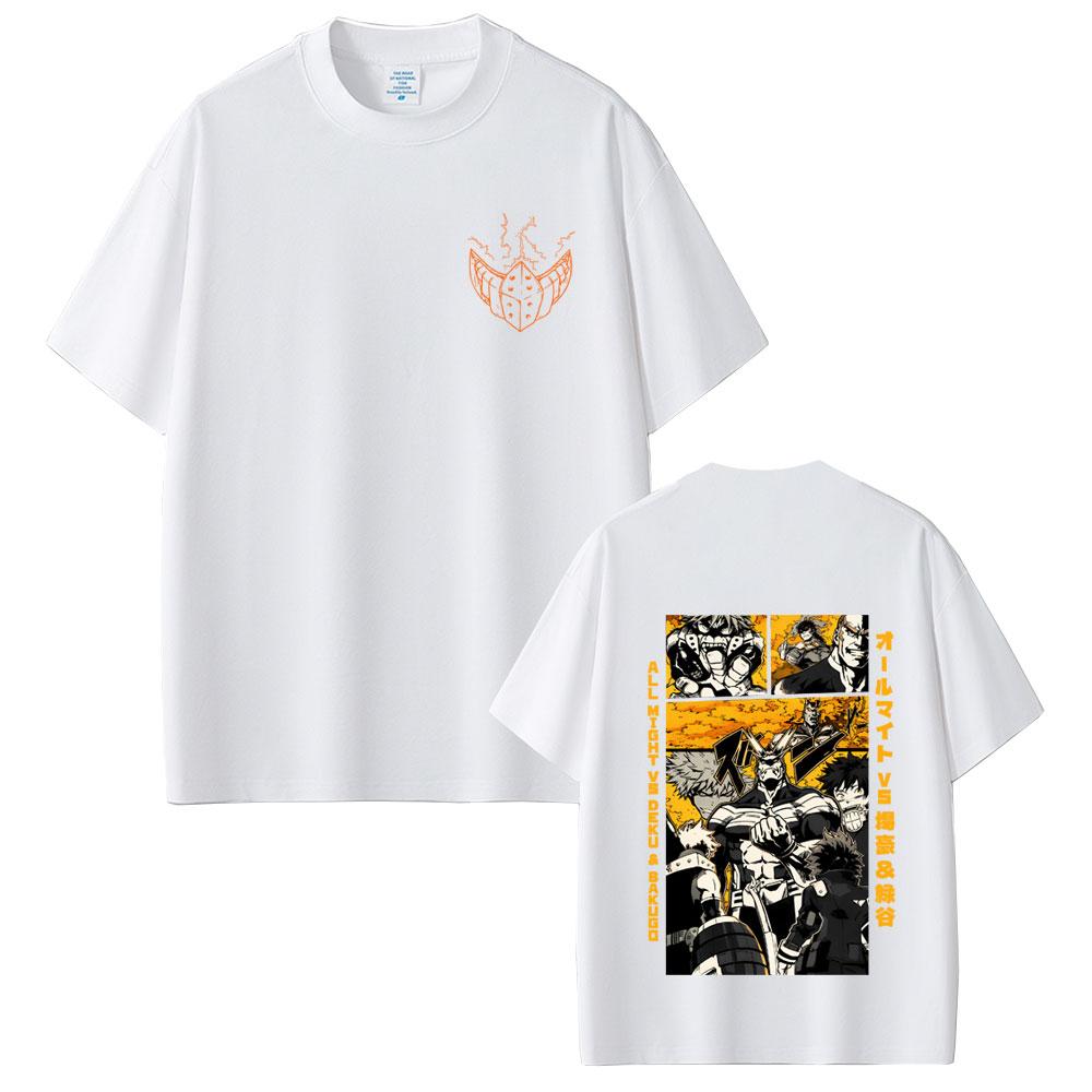 Anime My Hero Academia All Might T-shirt Cartoon Midoriya Izuku Graphic T Shirts Summer Unisex Unisexga Casual Soft Cotton Tshirt Tops