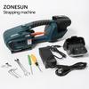 ZONESUN ZS-JDC16 13mm-16mm PET PP Plastic Strapping Machine Tools Battery Powered Strap Machine With 2 batteries