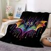 1PC Neon Bat Print Blanket, Throw For Sofa, Bed, Travel, Printing Blanket With Soft And Warm Fabric yy250918140