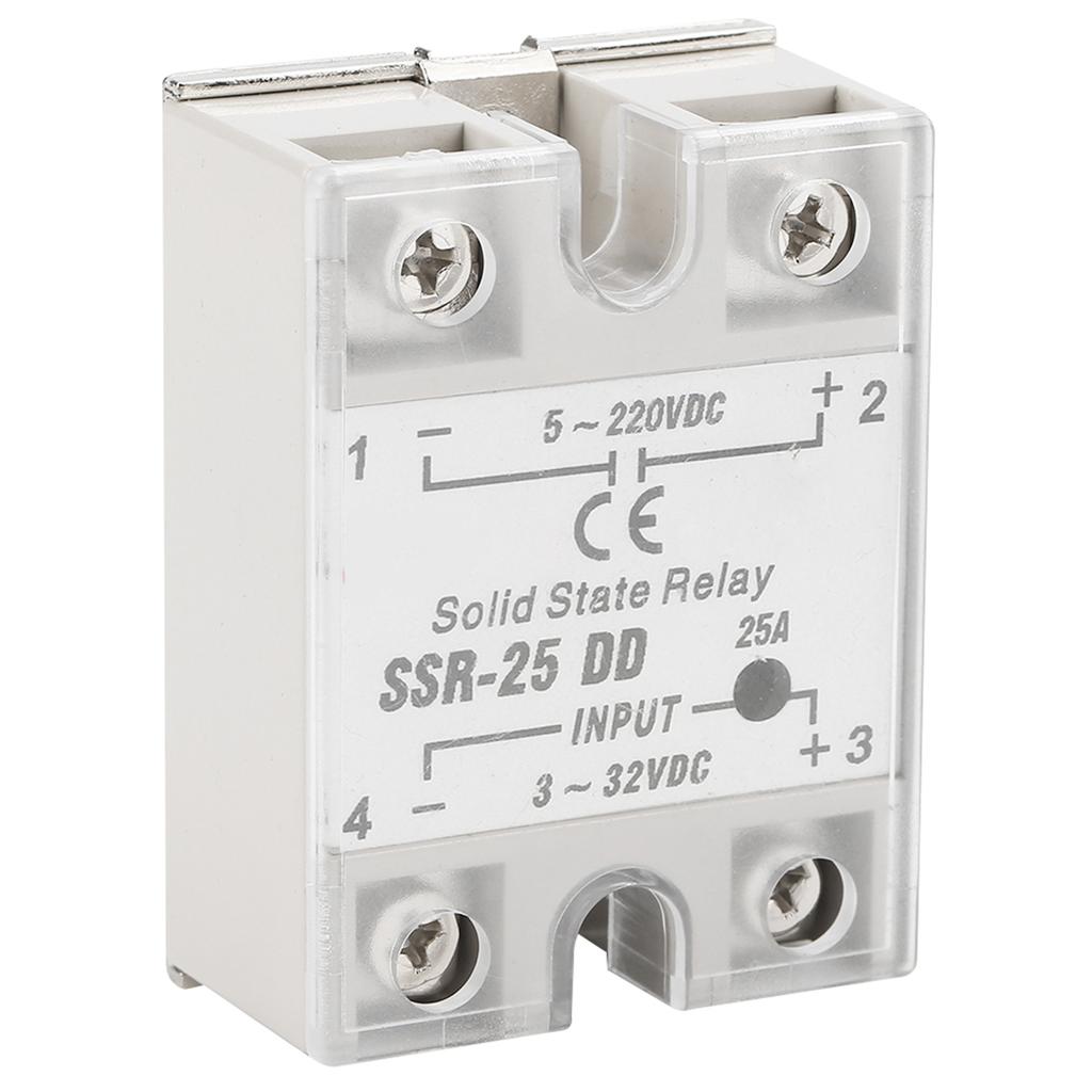 SSR 25 DD 25A 5 220VDC Solid State Relay For Industrial Automation Process