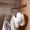 360° Rotating Metal V-Shape Hook Wood Handle Laundry Hanger Hat Tie Scarf Rack  Accessory Storage