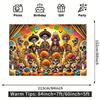 1pc Day of the Dead Celebration Art Tapestry  Classic Weaving Wall Decoration  Suitable for Indoor and Outdoor Parties