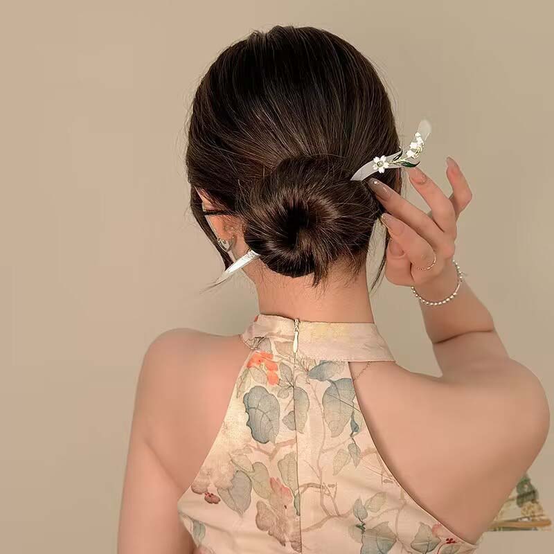 New Chinese Ancient Style Super Immortal Bell Orchid Hairpin Light Luxury Headwear Simple Hair Stick Advanced Gentle Accessories