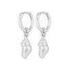 925 Silver Needle Vintage Geometric Pendant Earrings Round/Square/Shell Earrings for Women Fashion Jewelry Pendientes
