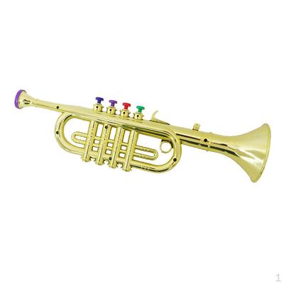 Child Plastic Trumpet W / 3 Colorful Keys For Development Toy Early Learning