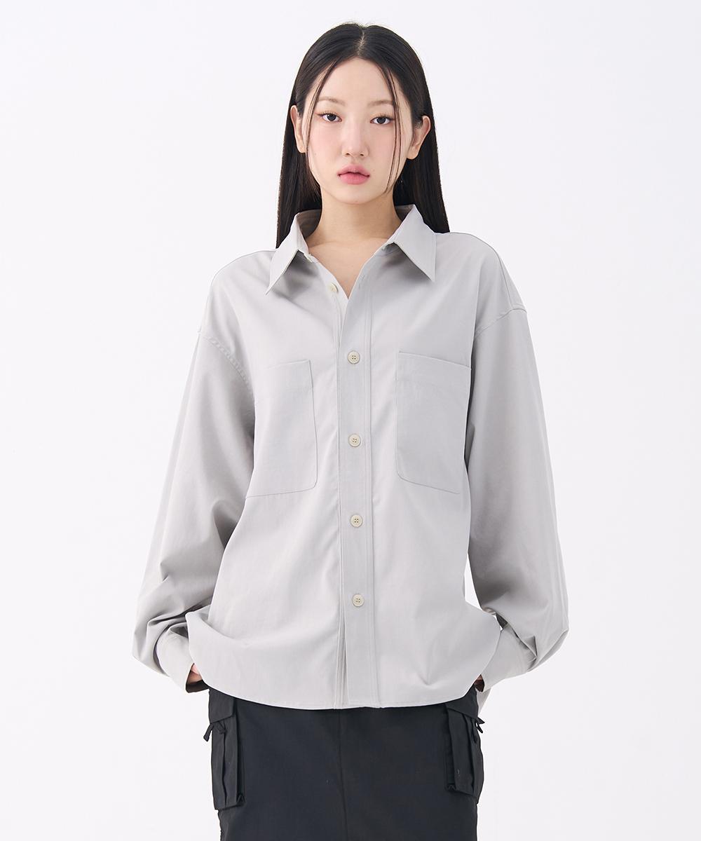 Fdr Over Fit Pocket Shirt Jacket Gray Free
