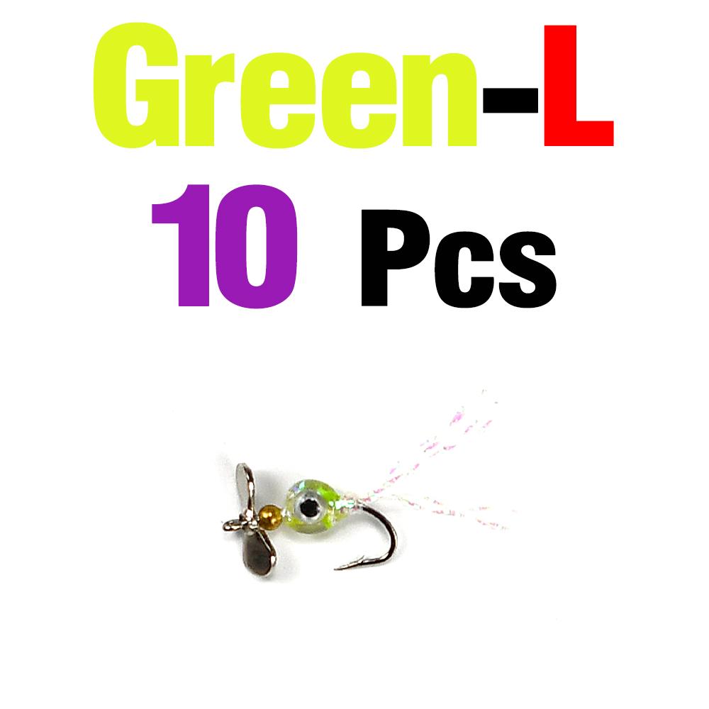 10Pcs Propeller Sequins Fly Bait Rotating Metal Spinner Lures for Fly Fishing Insect Lures Effective Trout And Bass Fishing Lure