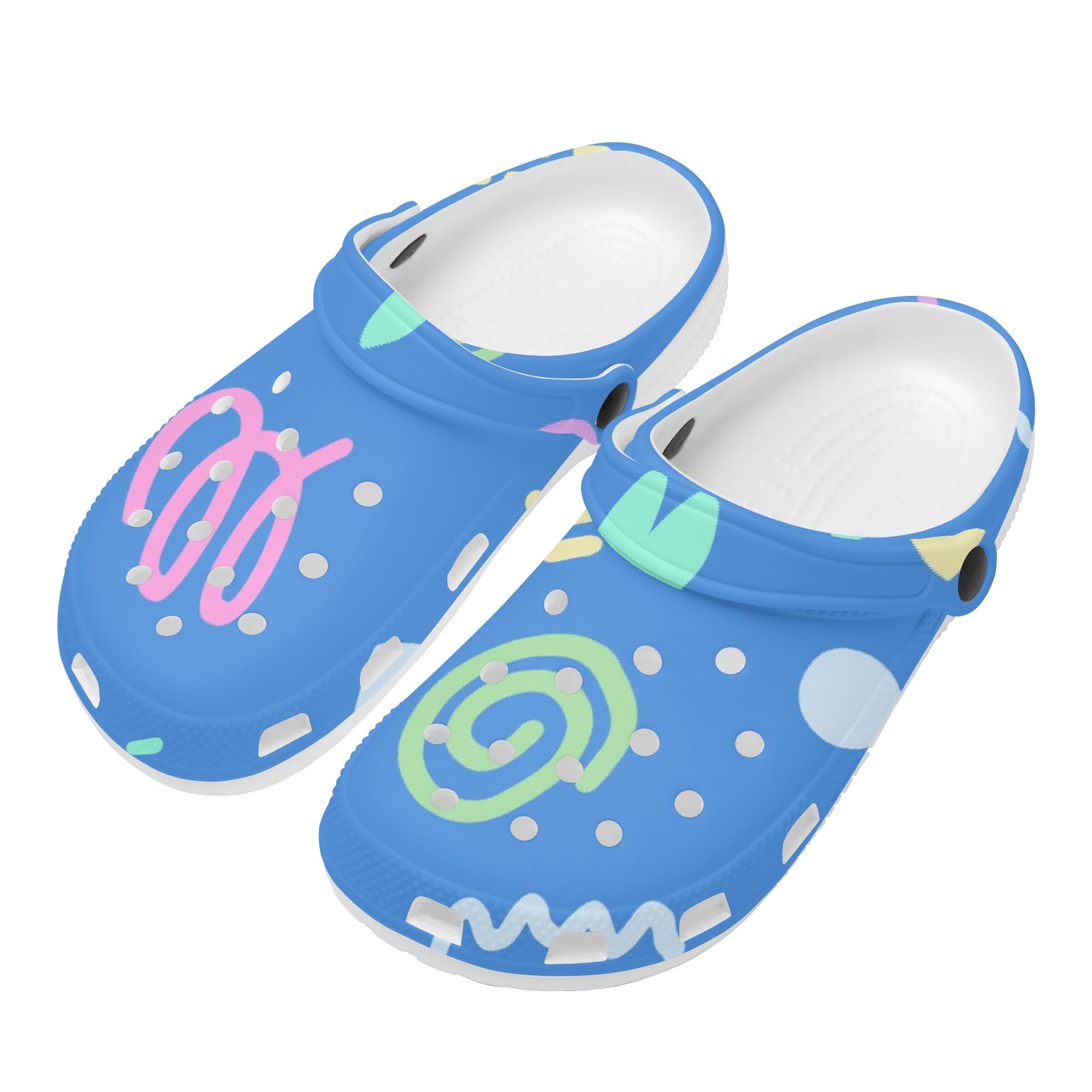 Cartoon Printed EVA Clogs Unisex Soft Sole Lightweight Slip On Casual Shoes Soft Sole Summer Sandals Indoor Outdoor Wear 36 белый