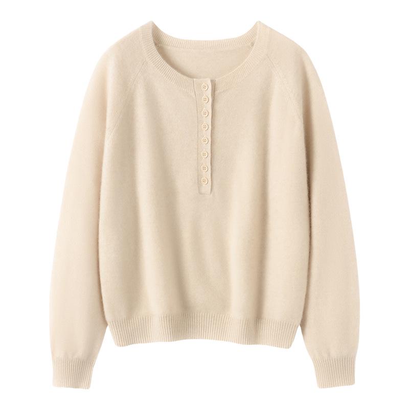 Lekasha 2026 Autumn/Winter Women's Cashmere Round Neck Sweater