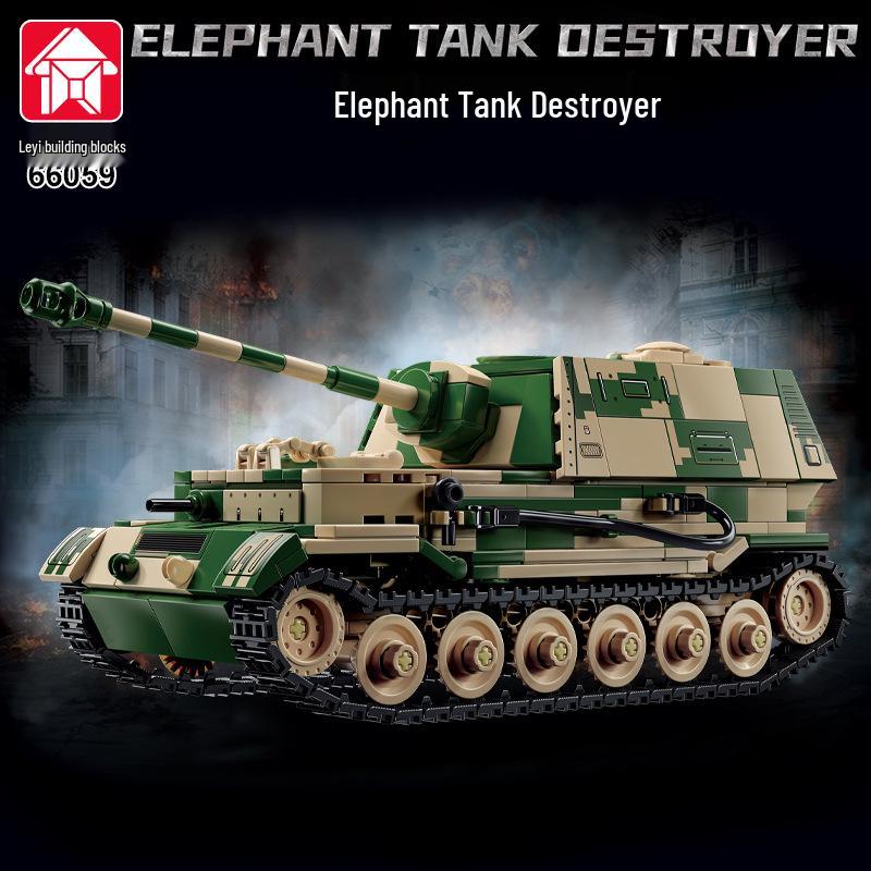 Le Yi 66051-72 Elephant Tank Destroyer IS2 Building Blocks for Kids