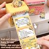 128Stickers/Box Kawaii Butter Bear Sticky Notes Pull-Out Box Sticky Note Convenient Stick Stationery Cute Fully Sticky Note Pad