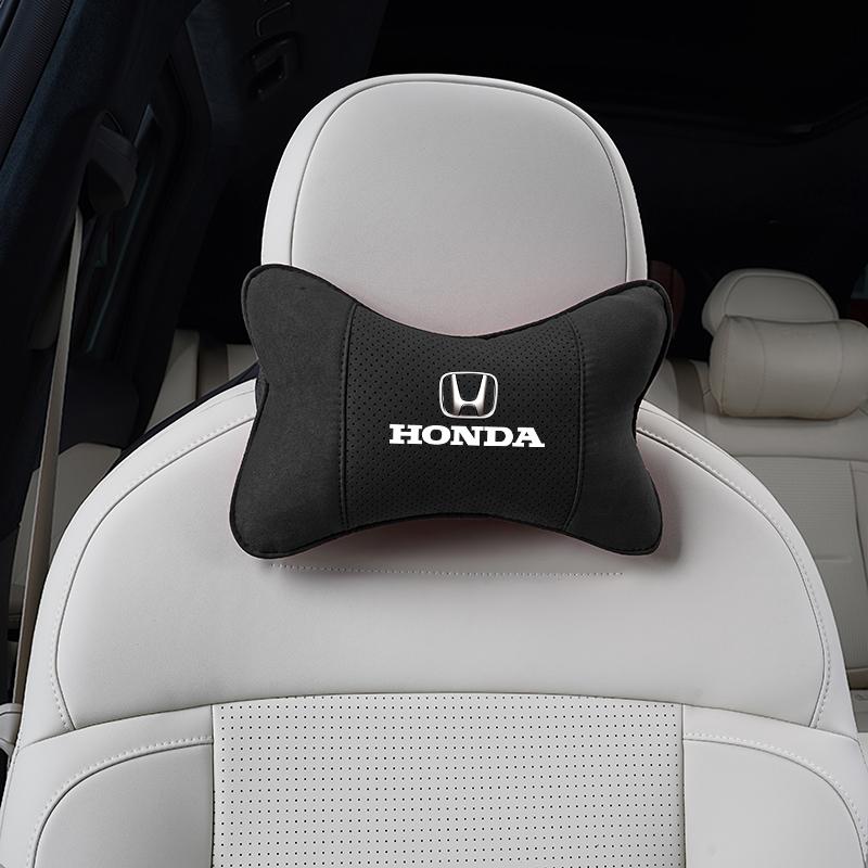 Car Headrest Suede Auto Bone Neck Protection Accessories For Honda Civic Fit Jazz Accord Pilot CRV Odyssey Passport City Shuttle