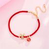 Rood Touw Armband Zodiac Ratten Armbanden Voor Vrouwen Verjaardag Gelukswens Sieraden Armband Meisje Nieuwjaar Kerstversiering Kerstcadeau