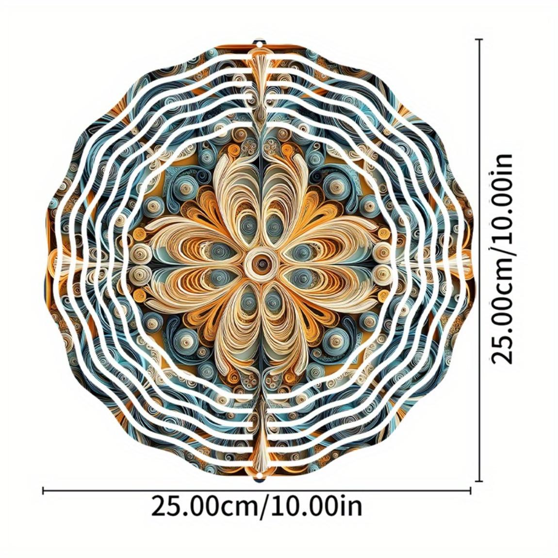 

1pc Vintage Pattern Decorative Metal Wind Chime, Hanging, for Garden, Patio, Living Room, Office, with Spring, Summer 01A