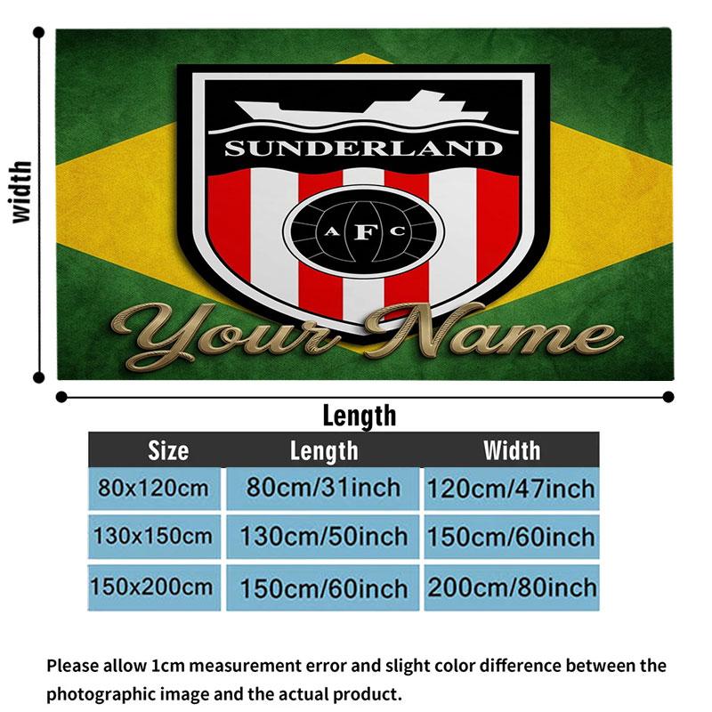 1PC Sunderland A.F Custom Name Patterned Flannel Blanket Suitable For All Seasons for Home Decor Warmth and Comfort Gifts Holiday Present