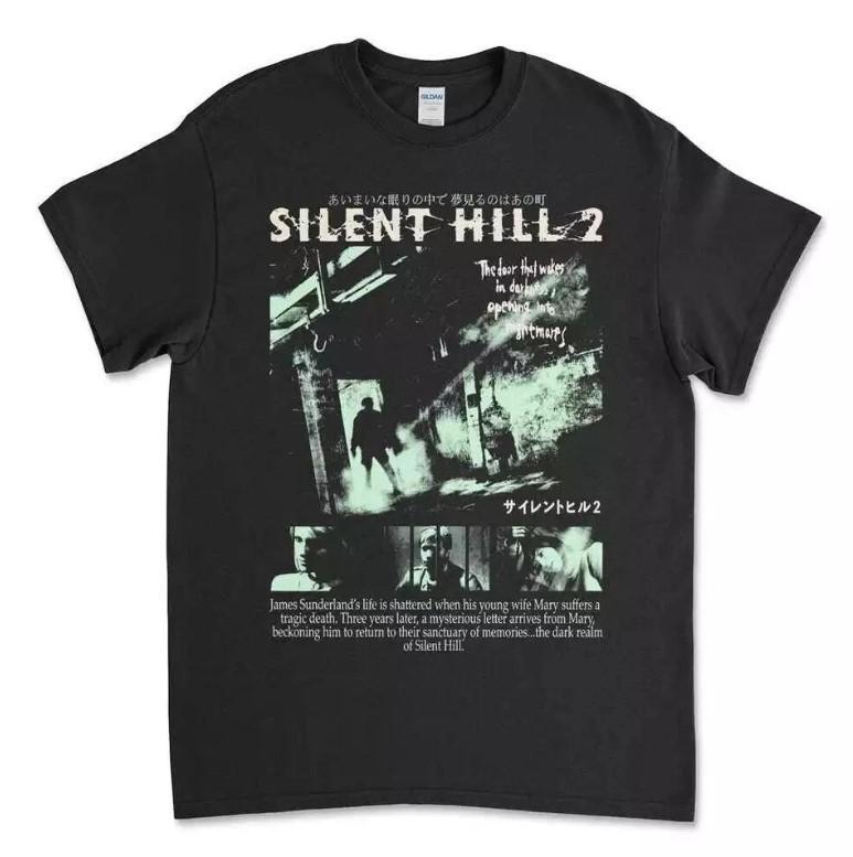 New Silent Hill 2 Black Shirt Horror Survival Gaming Shirt XXL