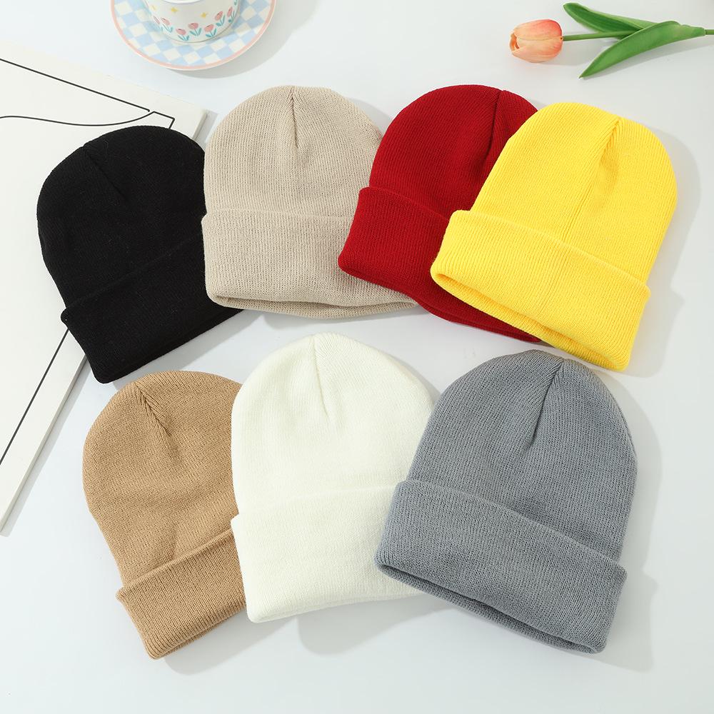 Korean Style Winter Acrylic Knit Hat - Modern Minimalist, Warm, Windproof, Fashionable, Versatile Wool Hat