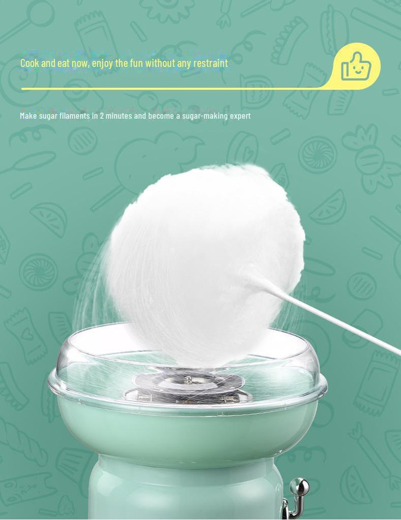 Children's Electric Cotton Candy Maker: Compact, Non-Stall Design for Home and DIY Use. Ideal for Small-Scale and International Connections.