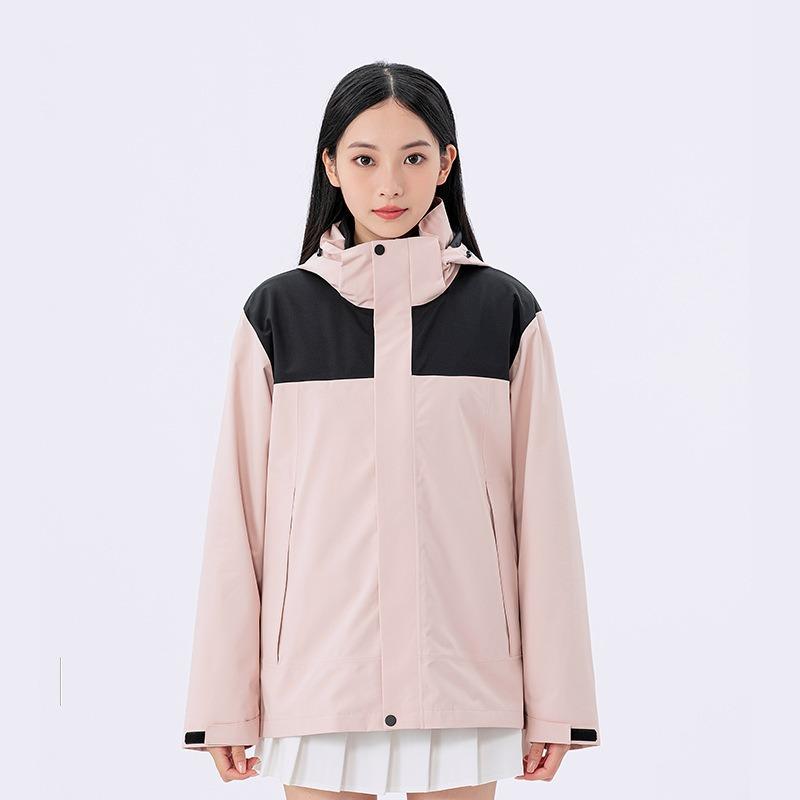 Three-proof heat-sealed national standard jacket men's three-in-one women's outdoor granular removable two-piece set