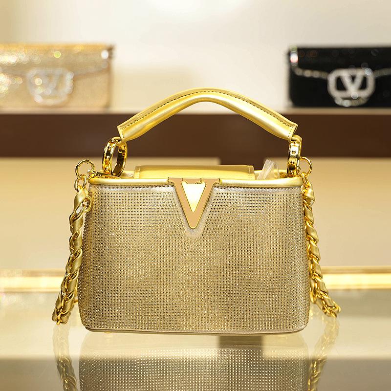 Guifei 2024 Retro Diamond-Inlaid Women's Shoulder & Crossbody Bag