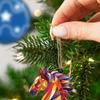 2D Flat Christmas Hanging Pendant Colorful Car Horse Pendant  Bag Charms