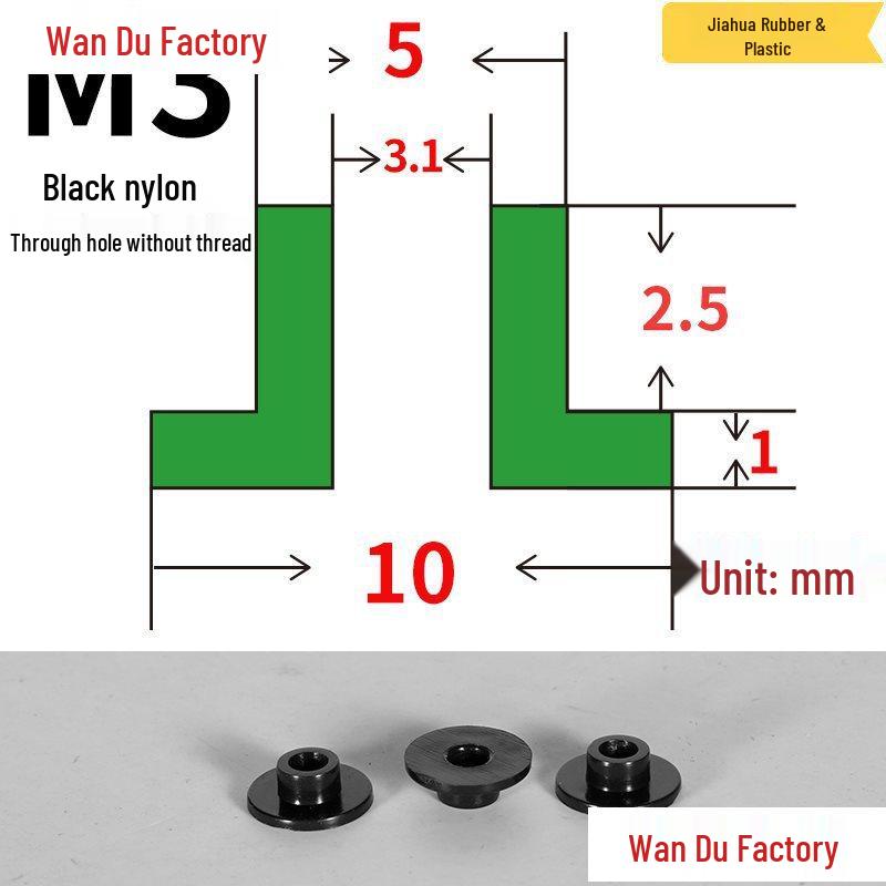 T-Shaped Nylon Insulating Bushing Spacer for M3-M35 Threads