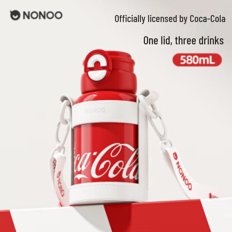 NONOO Кружка-термос из нержавеющей стали 316 с соломинкой, брендированная Coca-Cola