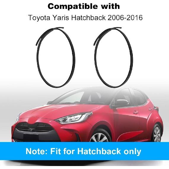 FZJDSD 7555152160 7555252140 Black Left & Right Roof Trim Molding Kit Compatible with Toyota Yaris Hatchback 2006-2016