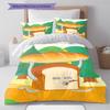 Bread Thief Pattern Bedding,Quilt Set Quilt Cover Pillowcase Home Birthday Gift (1 * Duvet Cover + 2 * Pillowcase, Without Core)