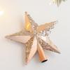 3D Red Glitter Star Christmas Tree Crown Star Pentagram Plastic Christmas Tree Top Star Tree Ornaments Christmas Navidad Gift