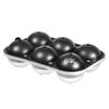 GQL Round Ice Maker, 5.5cm Sphere, 22x15x7cm, Silicone, Black