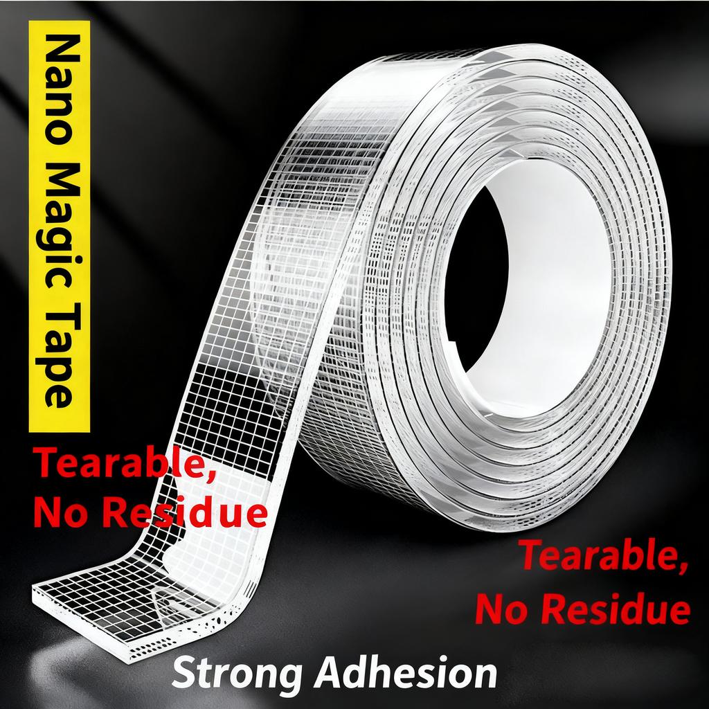 5m Ultra-Strong Nano Double-Sided Adhesive Tape - Clear, Removable & Waterproof - Heavy-Duty, Extra Sticky Strip for Endless Use