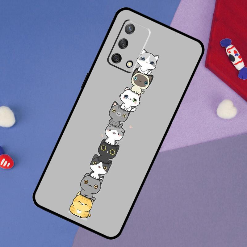Funny Cute Cats Case For Oppo A5 Pro A6 A57 A17 A78 A54 A74 A94 A76 A16 A96 A18 A40 A60 A80 A38 A58 A98 A15