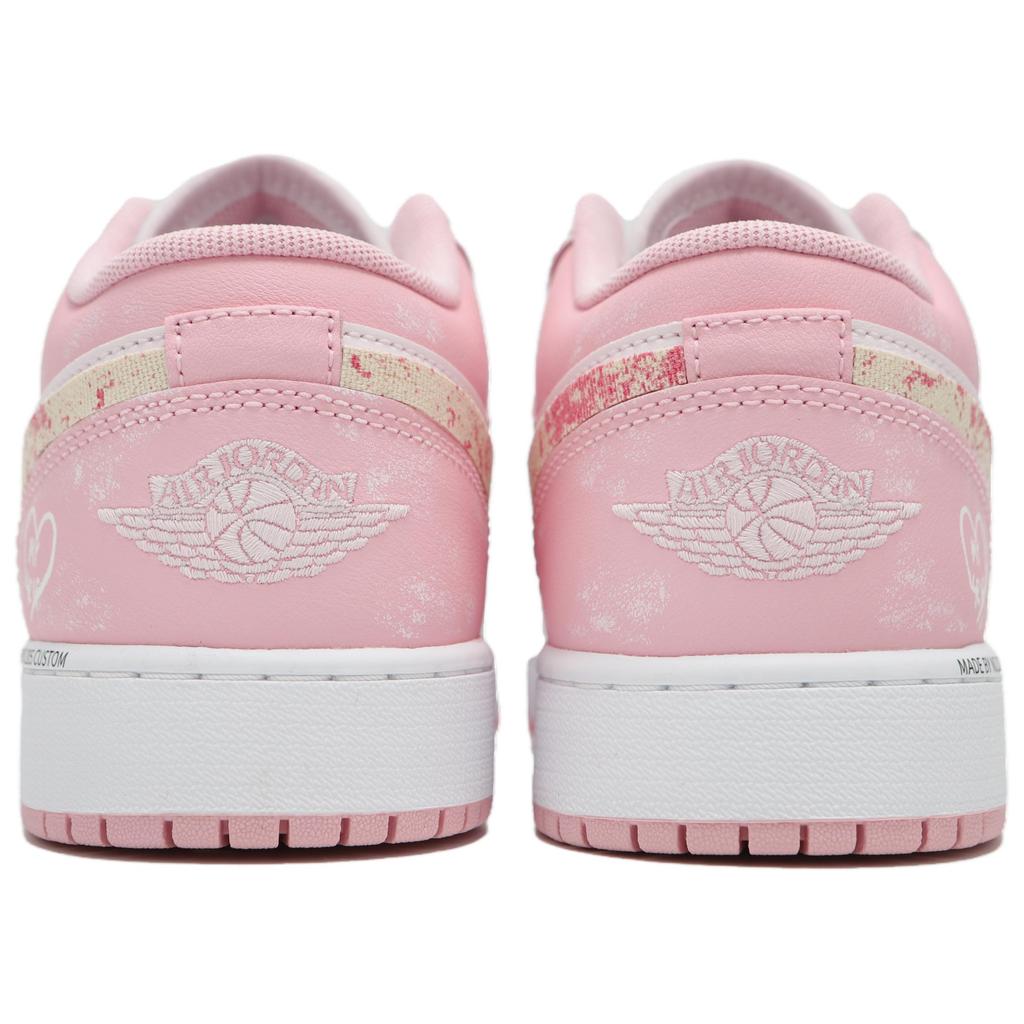 Jordan Air Jordan 1 Low top Vintage Basketball Shoes Women's Pink White 553560-614(Team82-)