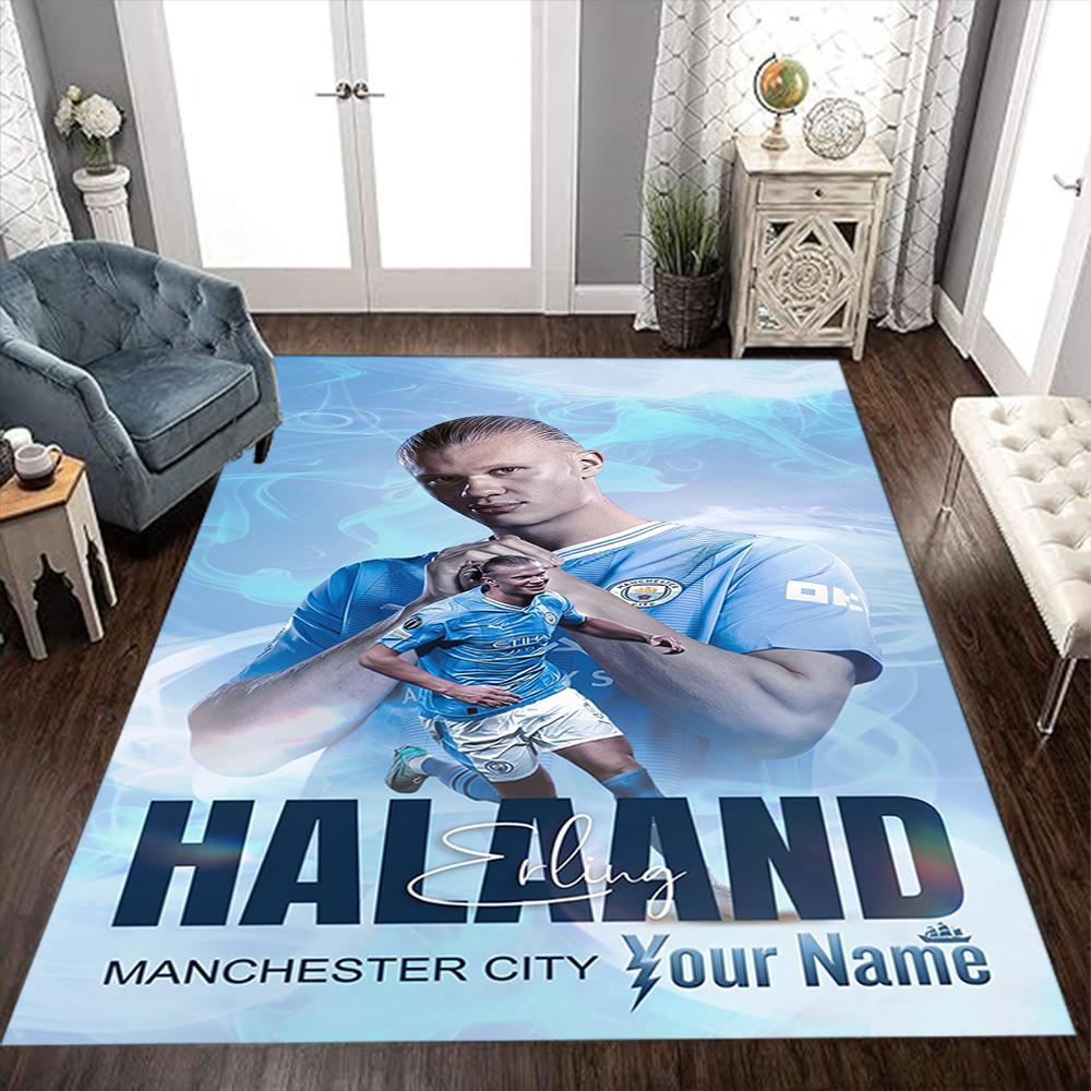 Haaland (108) Personalized Text Area Rug Design for Kitchen Game Room Foyer Dormitory Antislip Carpet Anime Office Decor