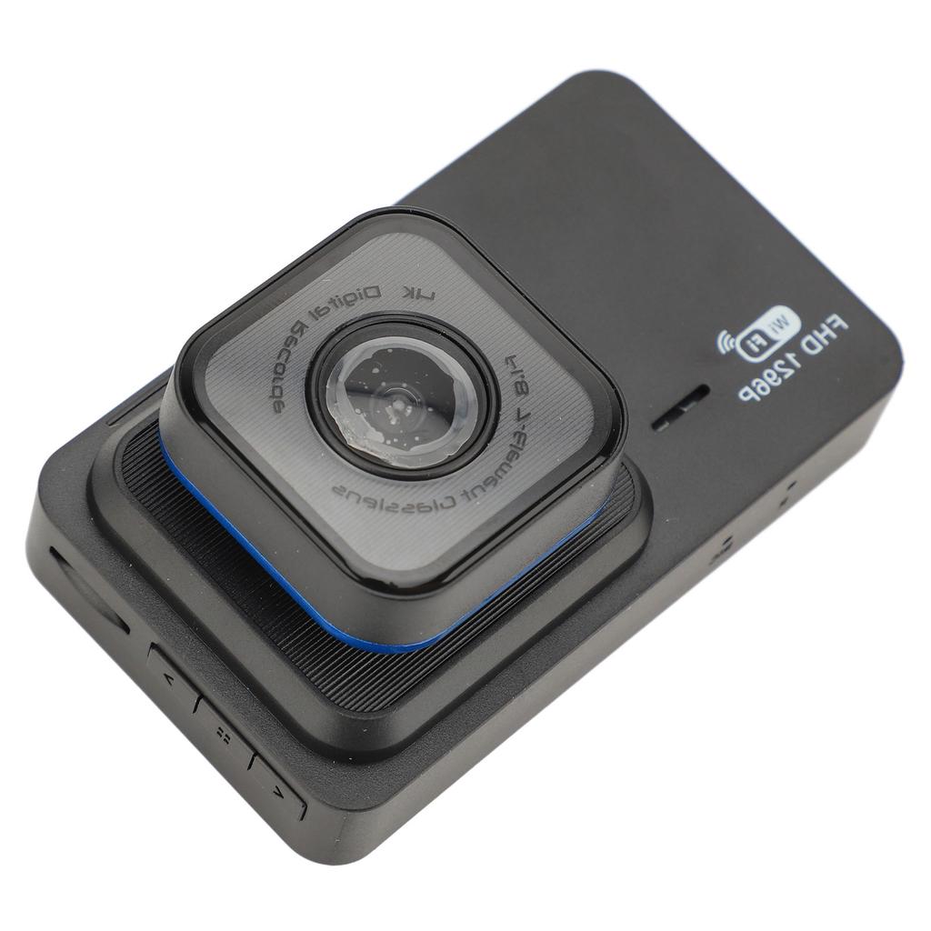 3in Driving Recorder 1296P Wide Angle Front Rear Recording WiFi Dash Cam Driving Video Recorder Camera for Vehicle