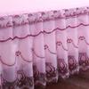 Decorative Embroidered Lace Bed Skirt Princess Bed Skirt Non-slip Mattress Cover Protector Bedspread Bedsheet Bed Cover Bedding