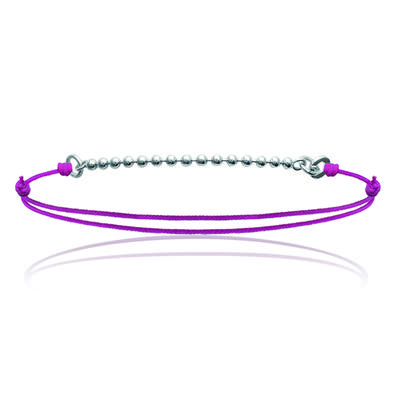 [J0822] - Silberrosa Armband „Marbles“ – 1,5 mm