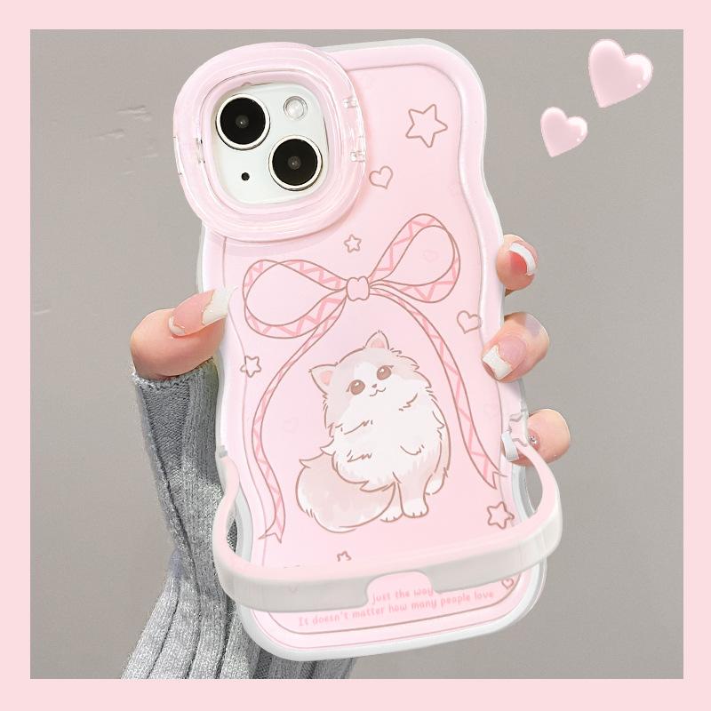 Bow cat is suitable for Apple 11 cute mobile phone case iphone11promax double bracket 11 new women's 11.