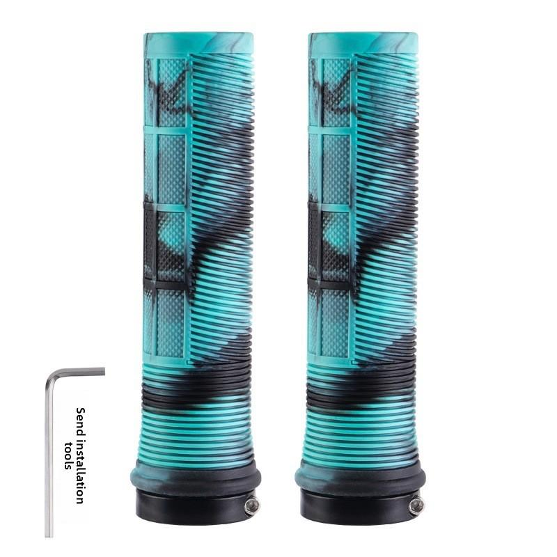 Mountain Bike Grip Camouflage Rubber Straight Soft Anti-skid Pair Handle Road Bike Straight Handle Anti-skid Grip Grip