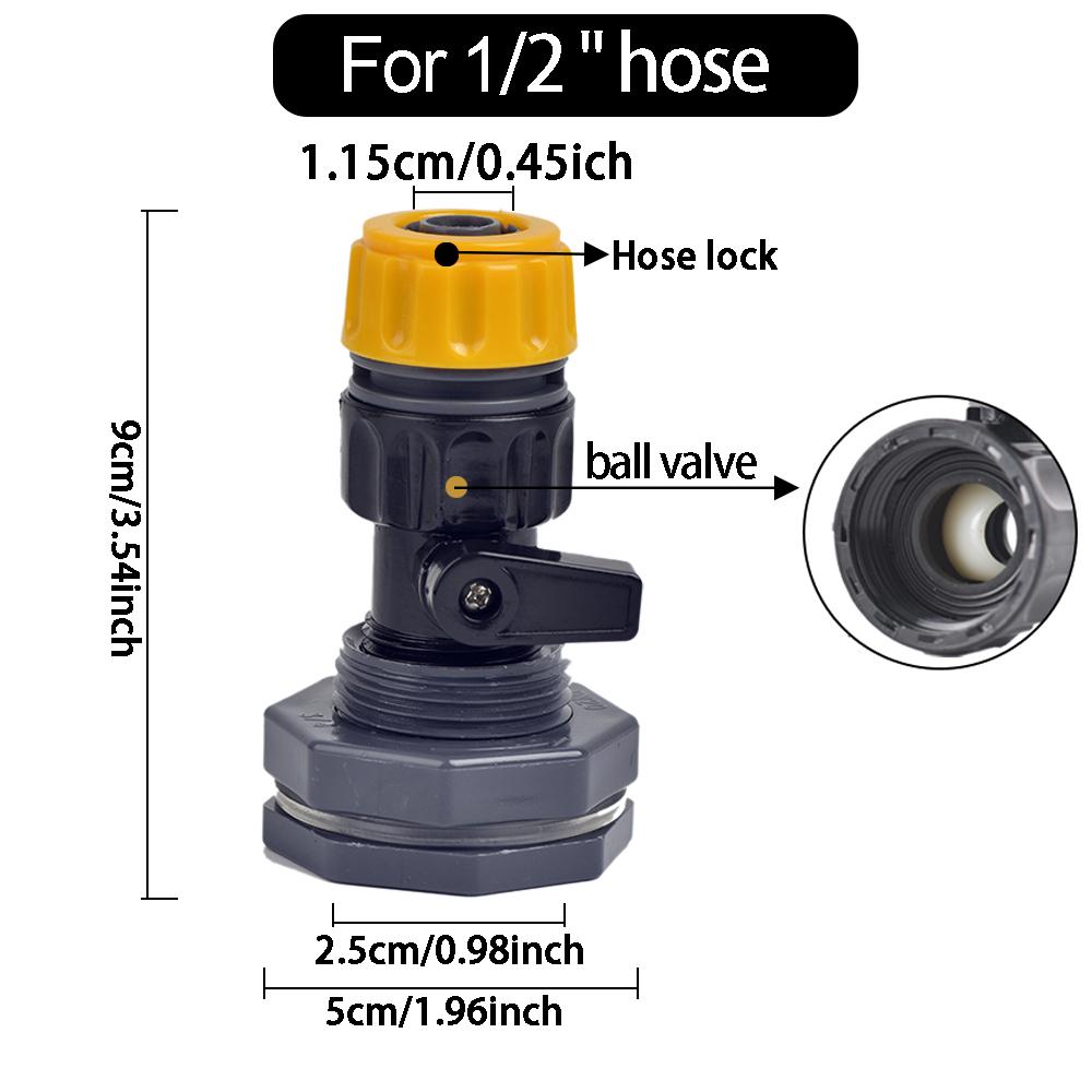 Drainage Aquarium Joints, 3/4 Inch Rain Barrel Bulkhead Fitting Kit, Water Pipe Fittings 1/2 3/4 Inch Pipe Repair Joint