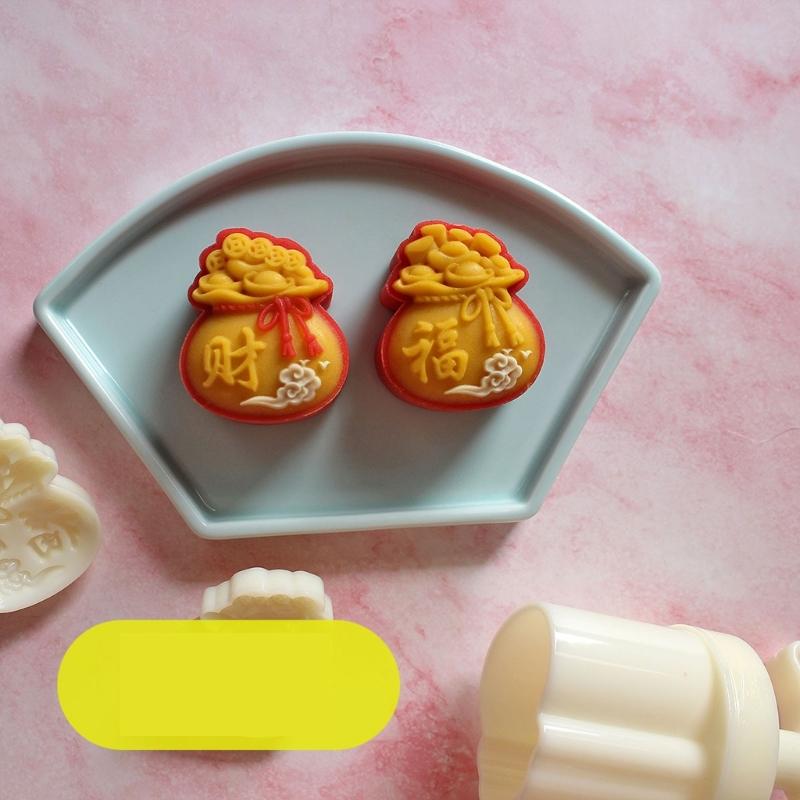 Effective 2/4Pcs Mooncakes Baking Mould 50g 75g Double Size Plastic Kitchen Utensils For Pastries Dessert And Pastries