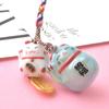 Lanyard Lucky Cat Phone Strap KeyChain Lucky Cat U Disk Pendant  Phone Accessories