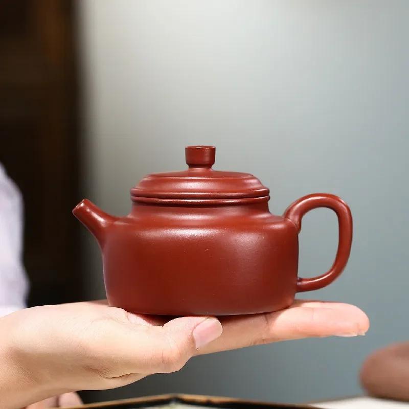 Chinese Yixing Purple Clay Teapot Xishi Tea Pot Household Handmade Kettle Chinese Tea Ceremony Drink Set Dahongpao Tea Set