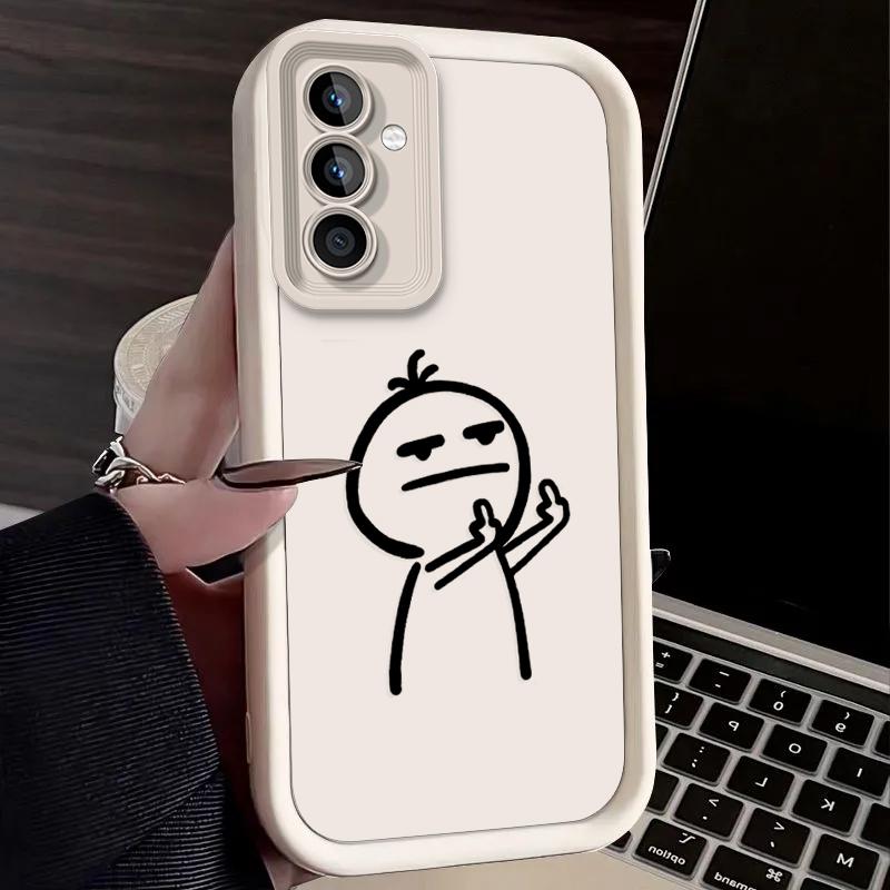 Stickman Phone Case For Samsung Galaxy S25 S24 S23 S22 S21 Ultra 24 FE Plus A15 A35 A50 A51 A54 A55 Shock Protection Cover