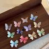 50Pcs Mix Colorful Resin Butterfly Nail Charms Nail  Art Stereoscopic Nail Decoration Diy Accessories