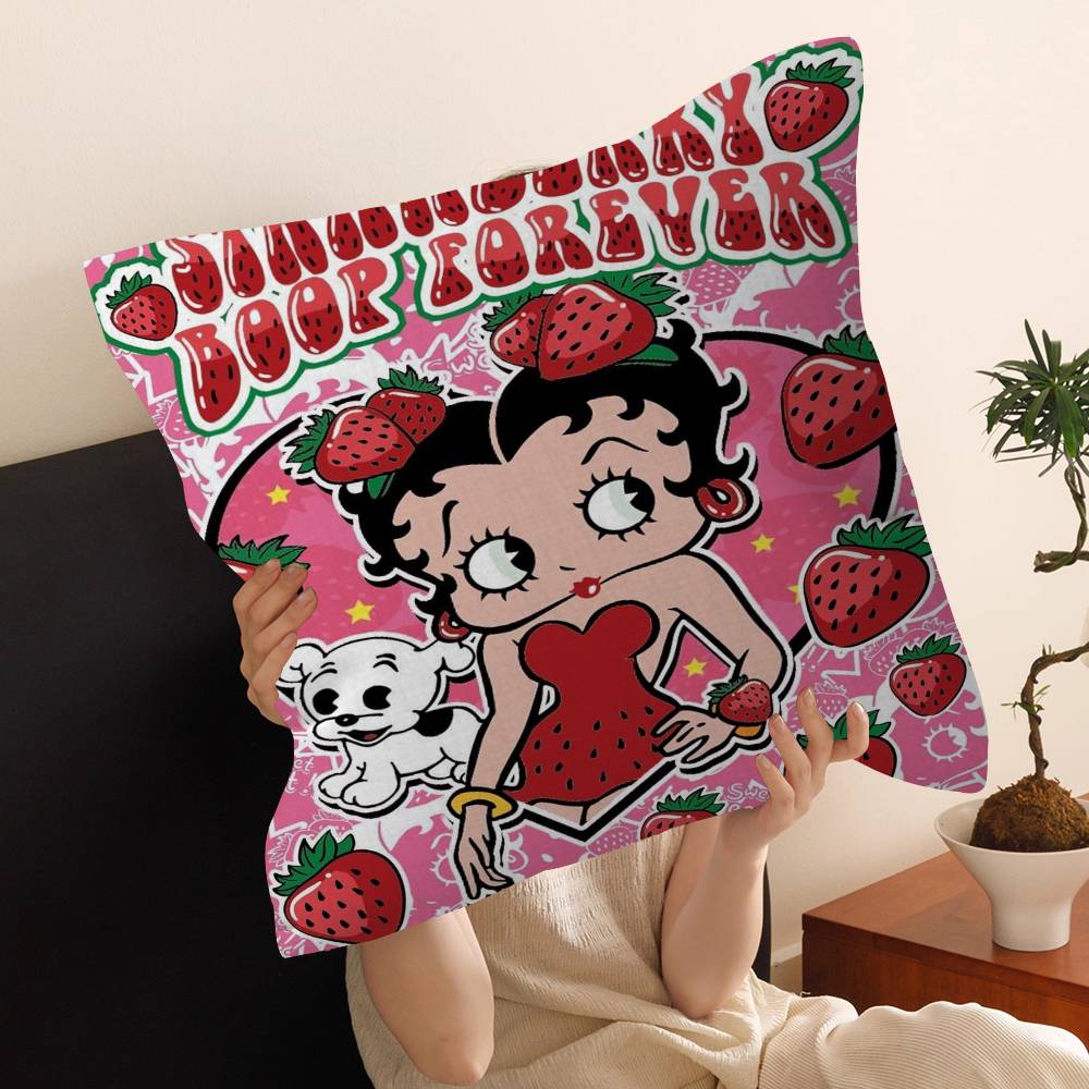 B-Betty-Aranyos B-Boop Anime Párna Ajándék Otthoni Irodai Dekoráció Párna Hálószoba Kanapé Autó PárnahuzatPárnahuzat