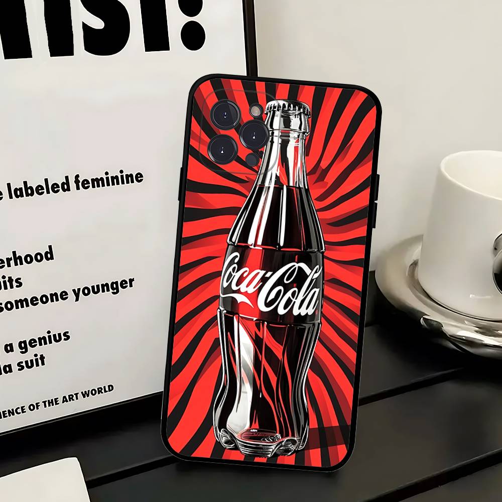 Hot C-Coca Drinks C-Cola Phone Case For IPhone 17 16 14 15 13 12 11 Pro Max Plus Silicone Soft Cover