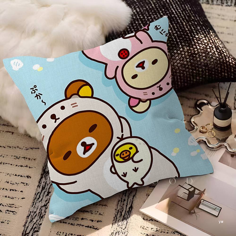 Cute Bear R-Rilakkumas Pillow Cover Sofa Cushion Cover Home Room Decoration Children Gift